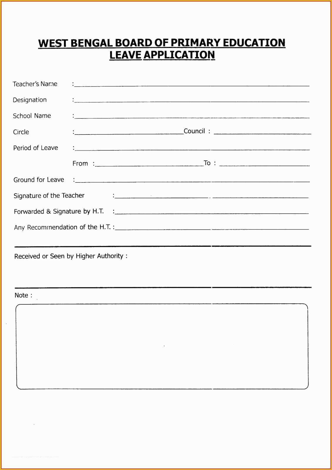 Leave Application form Template Free Download Of Employee Leave form Template Simple Ms Word Elegant