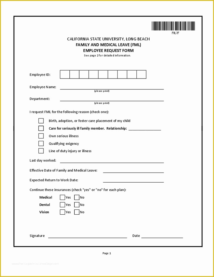 Leave Application form Template Free Download Of Medical Leave form – Templates Free Printable