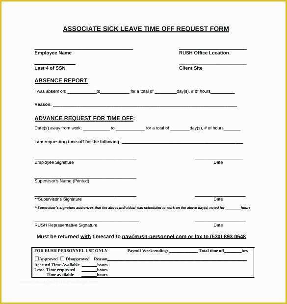 Leave Application form Template Free Download Of Military Leave Request form Template Sick Leave Request