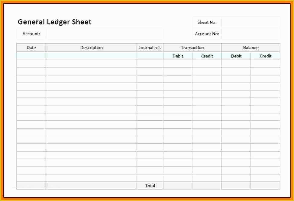 Ledger Sheet Template Free Of 13 Bank Ledger Sheet
