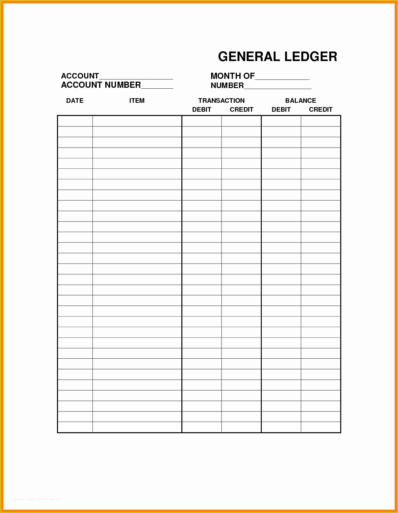 Ledger Sheet Template Free Of 6 Accounting Ledger Paper Template