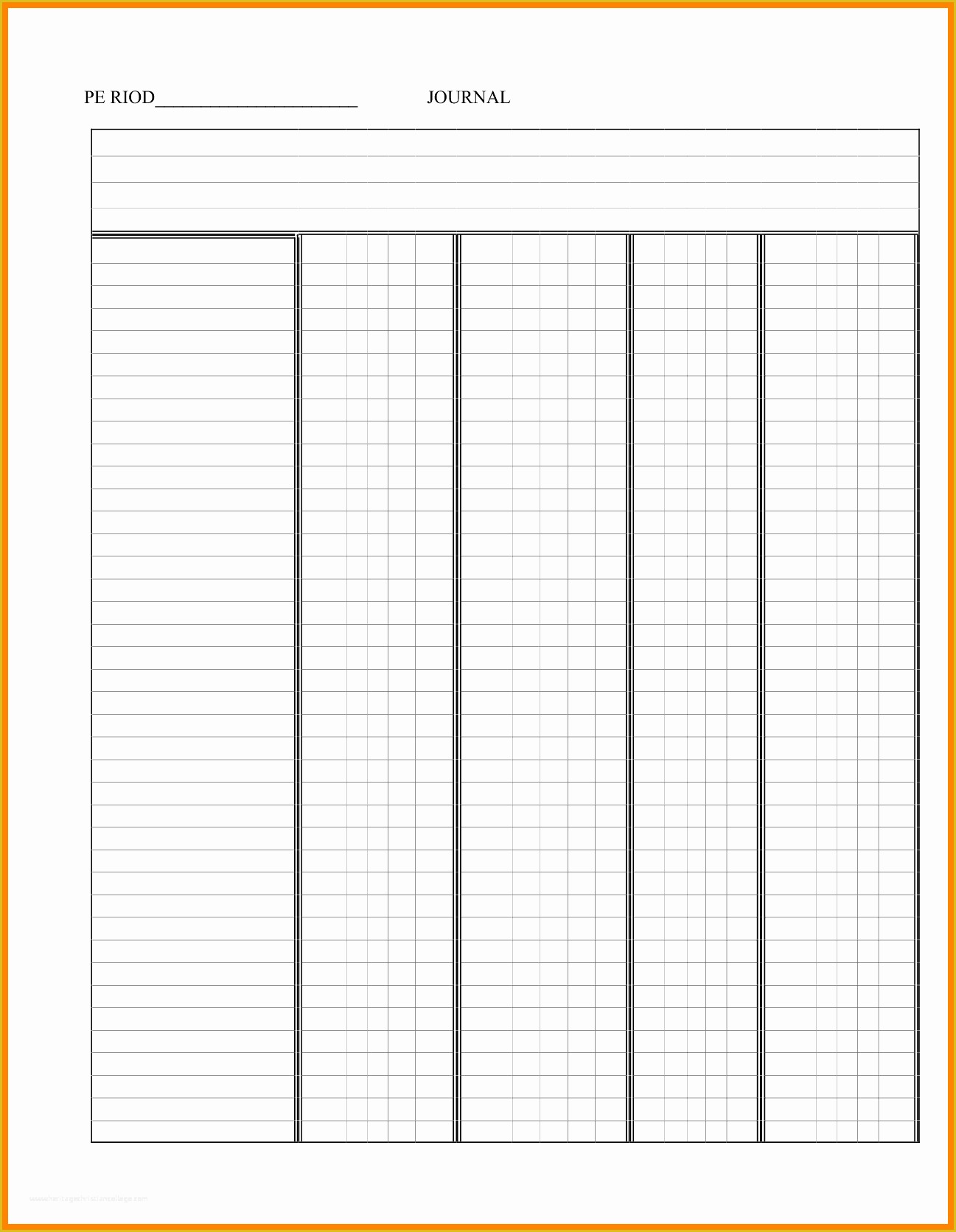 Ledger Sheet Template Free Of 8 Blank Accounting Ledger