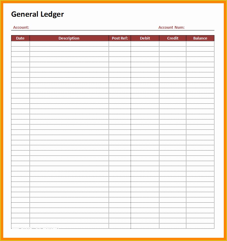 Ledger Sheet Template Free Of 9 Ledger Sheet Excel