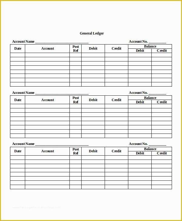 Ledger Sheet Template Free Of Ledger Paper Template 7 Free Word Pdf Document Download