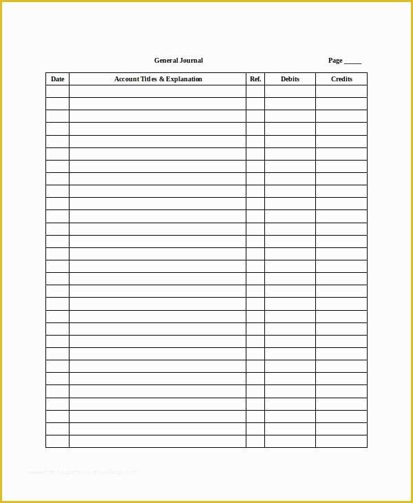 Ledger Sheet Template Free Of 10 Rental Ledger Templates Pdf ...