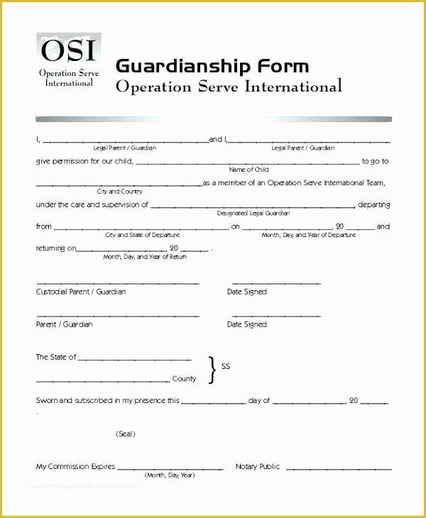 Legal Letters Templates for Free Of Guardianship Template – Suryoyefo