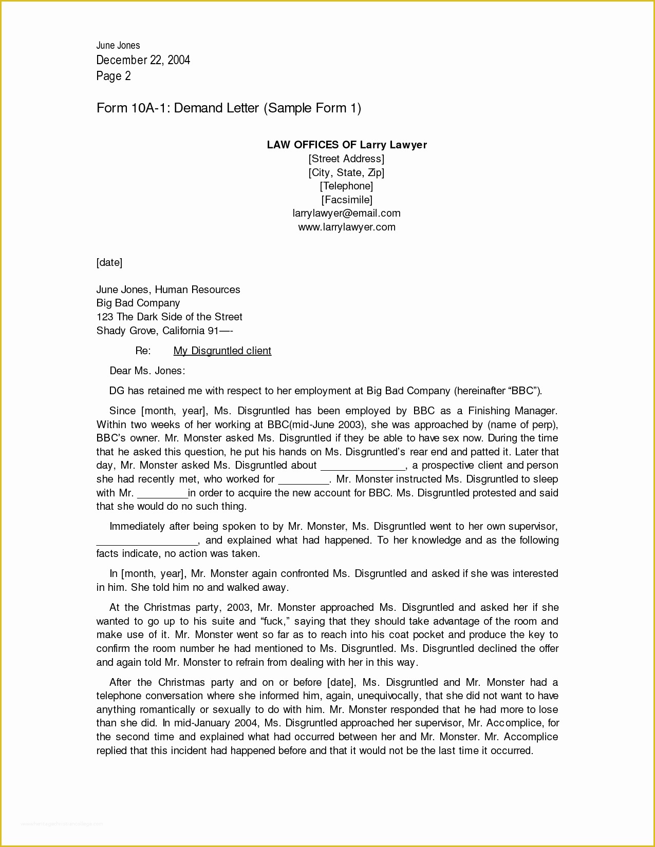 Legal Letters Templates for Free Of Legal Letter Template