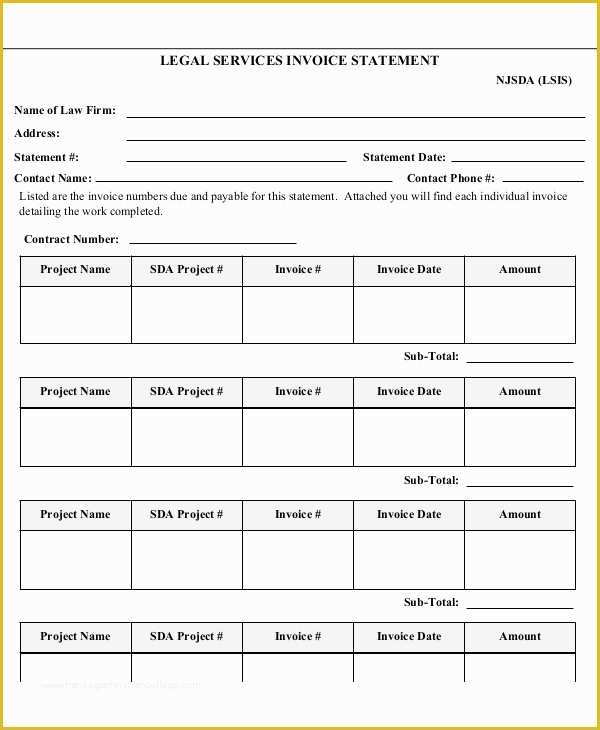 Legal Services Invoice Template Free Of 6 Legal Invoice Samples