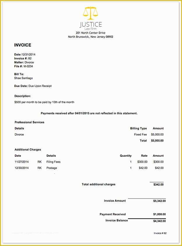 Legal Services Invoice Template Free Of Legal Invoice Template for attorneys