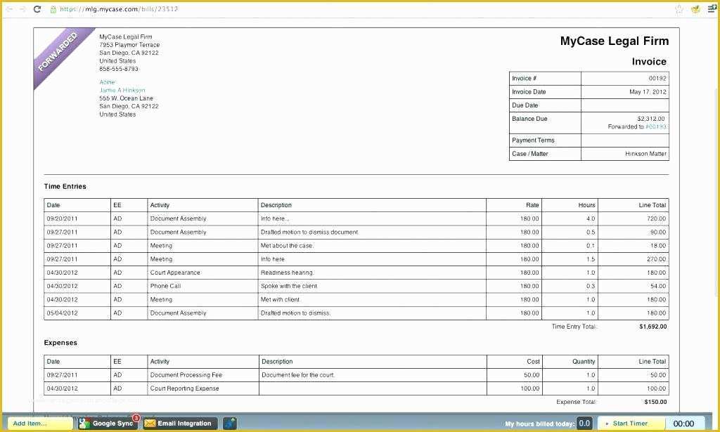 Legal Services Invoice Template Free Of Legal Invoice Templates Doc Free Premium Services Template