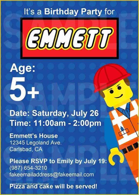 Lego Invitation Template Free Download Of 1000 Images About Birthday Party Ideas On Pinterest