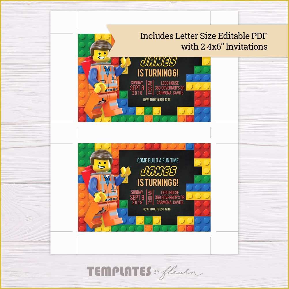 Lego Invitation Template Free Download Of Free Lego Invitation Template – Flearn Ph