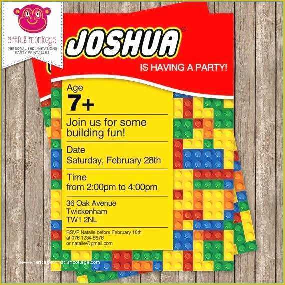 Lego Invitation Template Free Download Of Lego Block Printable Template