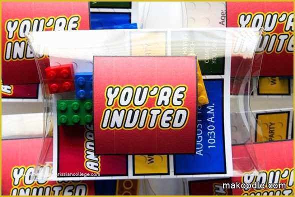 Lego Invitation Template Free Download Of Lego Invitation Makoodle