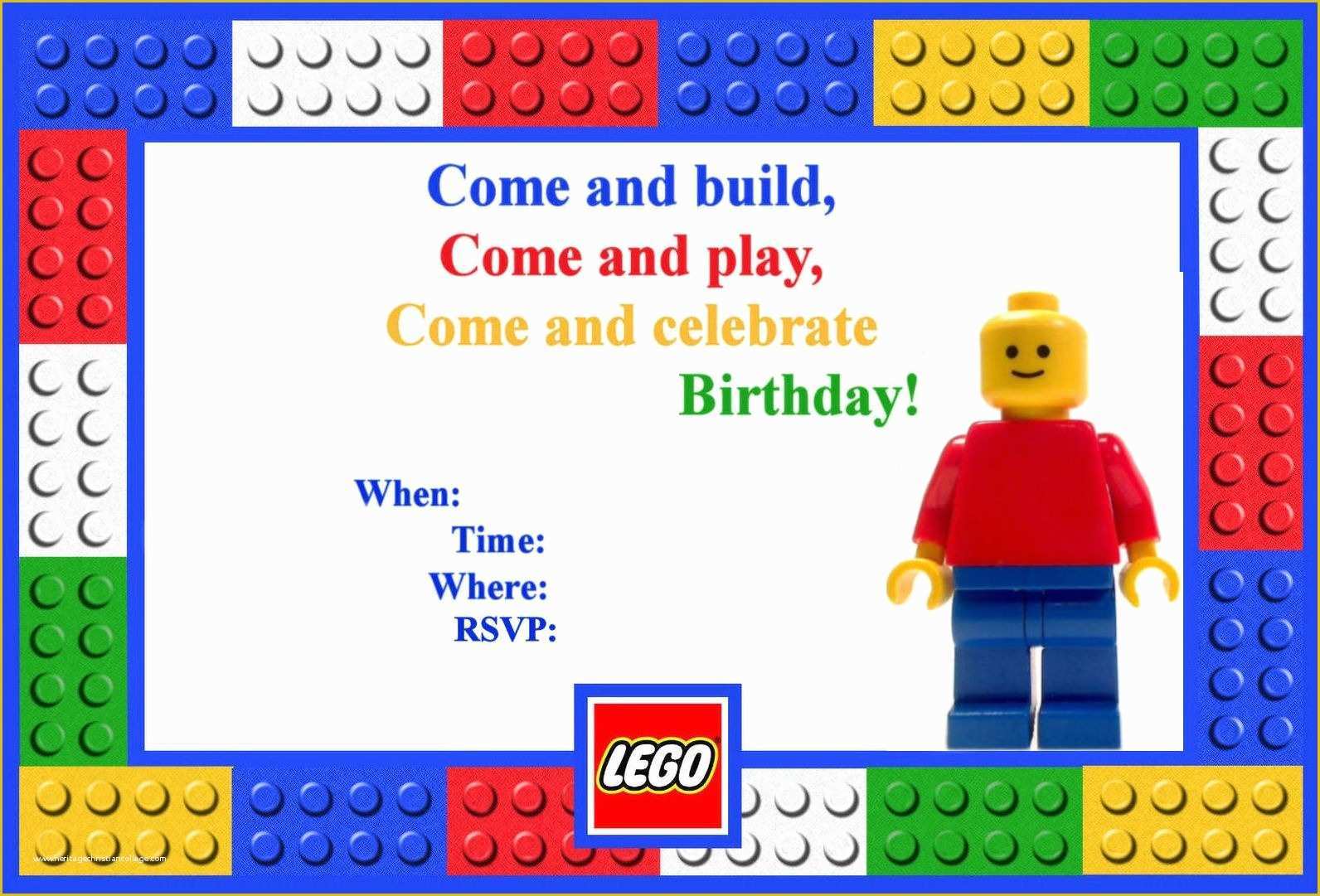 Lego Invitation Template Free Download Of Let S Panic Lego Birthday Party