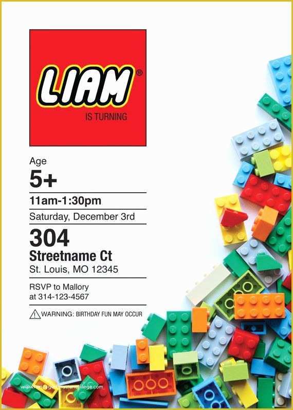 Lego Invitation Template Free Download Of Pin by Kate Kurtin On Lego Birthday