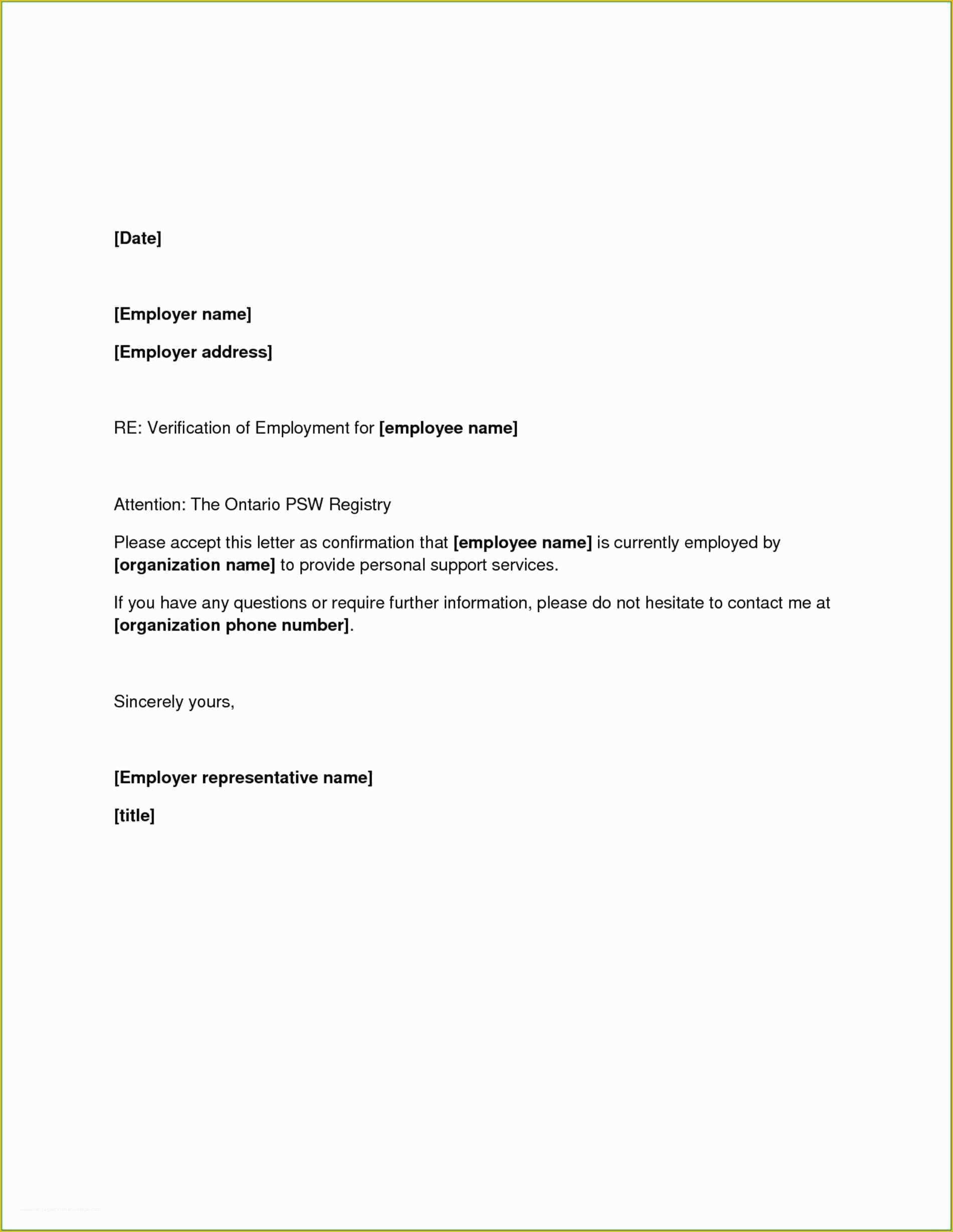 Letter Confirming Employment Free Template Of Employment Confirmation