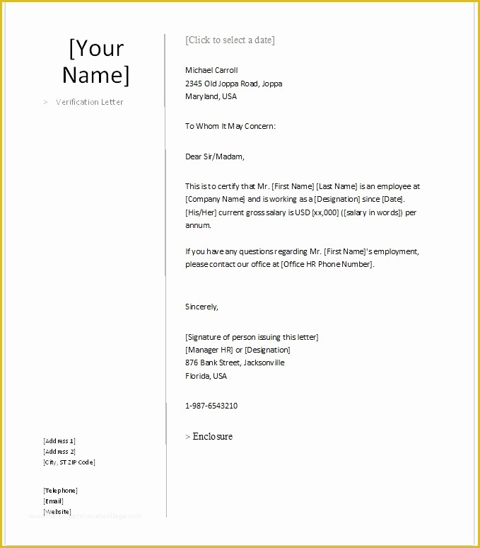 Letter Confirming Employment Free Template Of Employment Verification Letter top form Templates