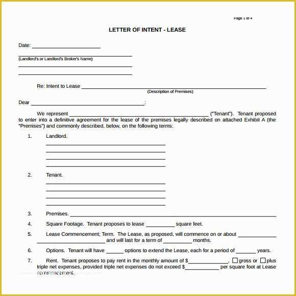 Letter Of Intent to Lease Template Free Of 10 Letter Of Intent Real Estate Templates to Download