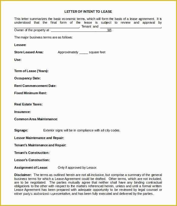 Letter Of Intent to Lease Template Free Of 27 Simple Letter Of Intent Templates Pdf Doc