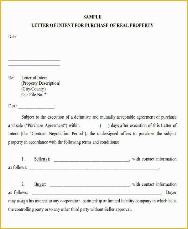 Letter Of Intent to Lease Template Free Of 60 Sample Letters Of Intent