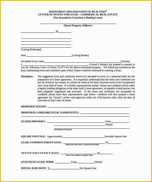 Letter Of Intent to Lease Template Free Of Free Intent Letter Templates 18 Free Word Pdf