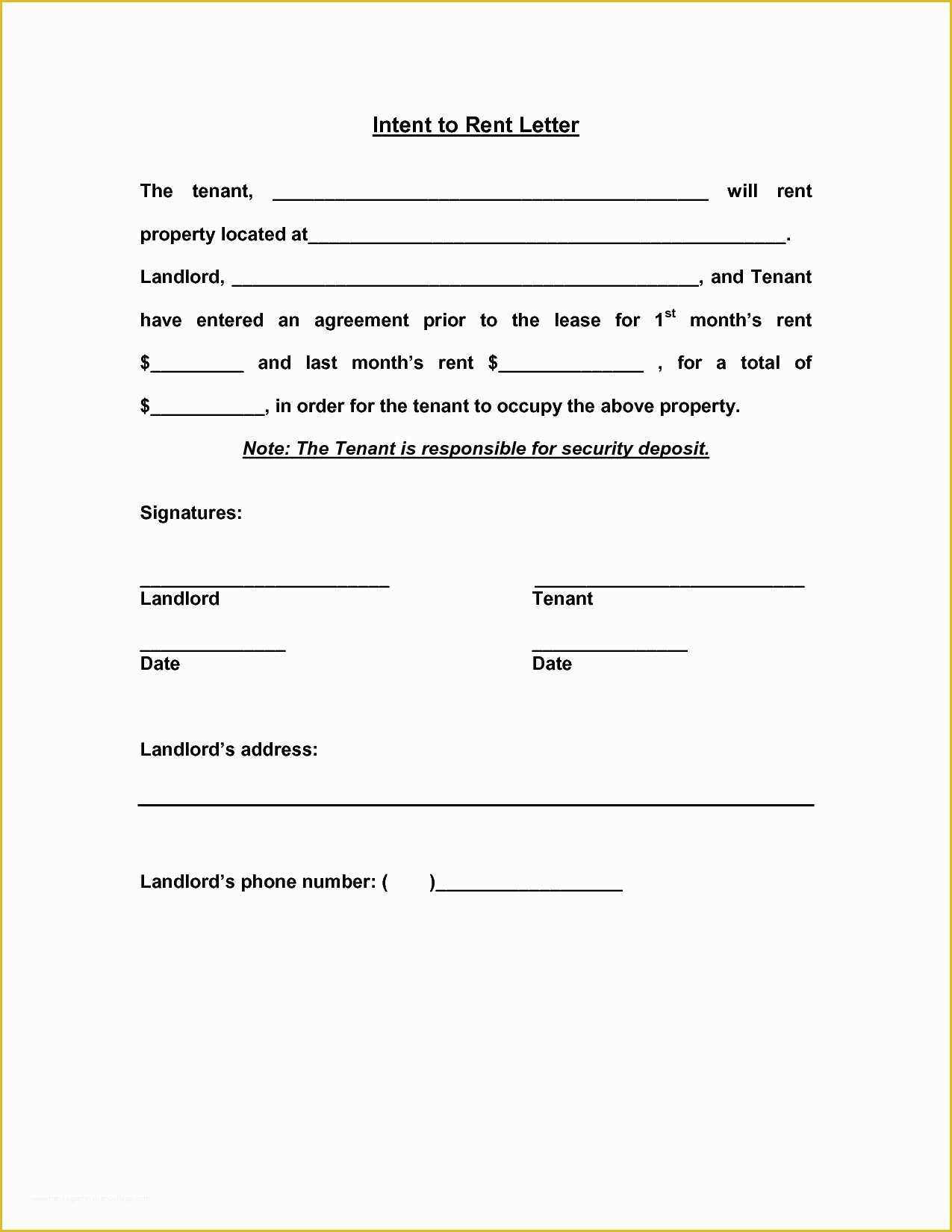 Letter Of Intent to Lease Template Free Of Letter Intent to Move Out Template Inspirationa