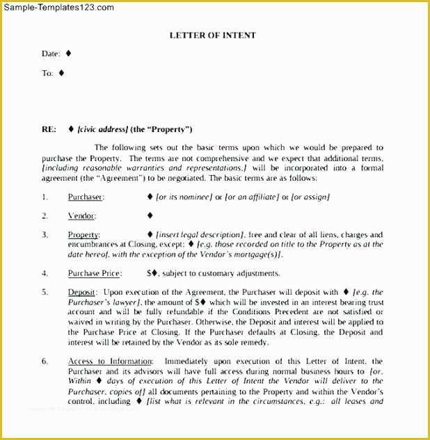 Letter Of Intent to Lease Template Free Of Mercial Real Estate Lease Letter Intent Template