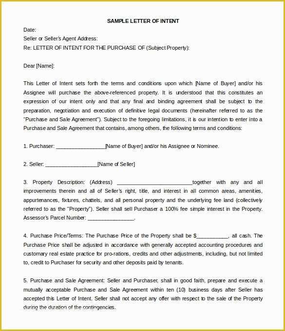 Letter Of Intent to Purchase Business Template Free Of 13 Sample Free Letter Of Intent Templates Pdf Word