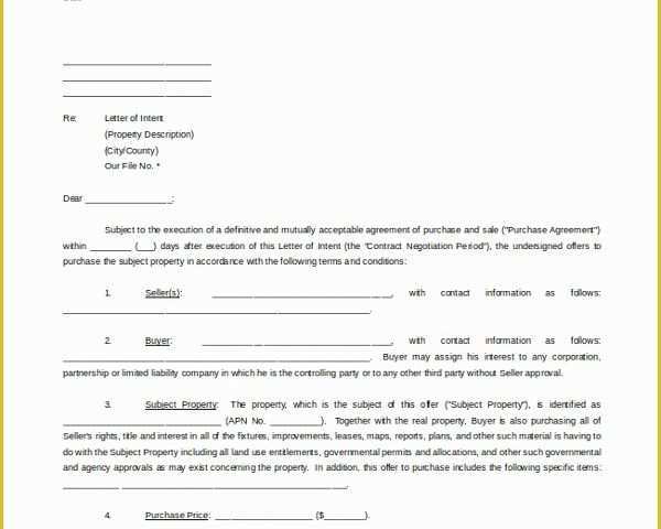 Letter Of Intent to Purchase Business Template Free Of 19 Letter Of Intent Template Free Sample Example