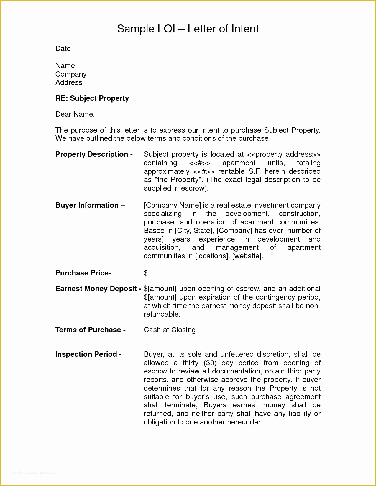 Letter Of Intent to Purchase Business Template Free Of Best S Of Template Proposal Property Buying