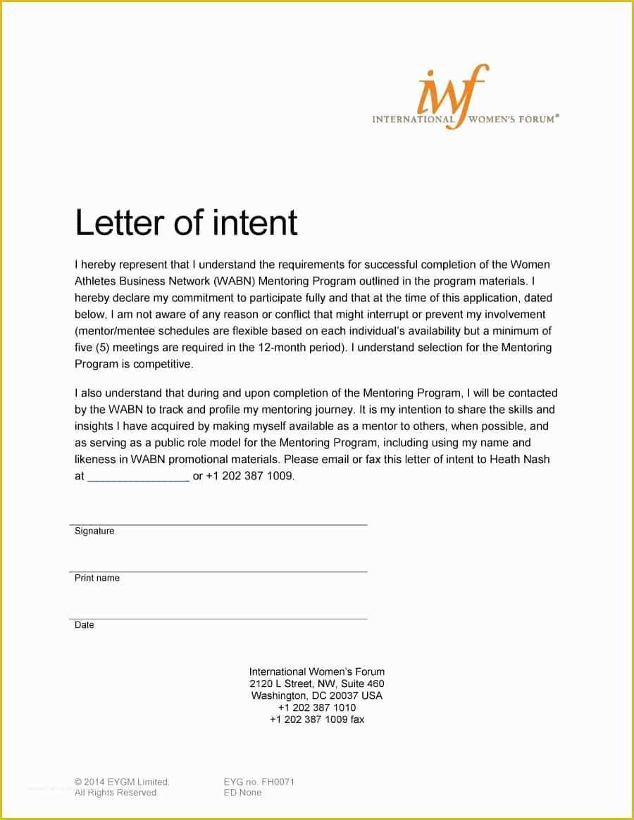 Letter Of Intent to Purchase Business Template Free Of Make A Good the Letter Of Intent