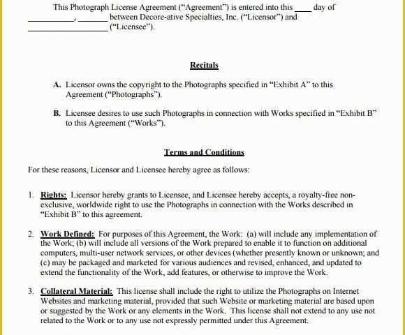 Licence Agreement Template Free Of 8 Sample License Agreements – Pdf Doc