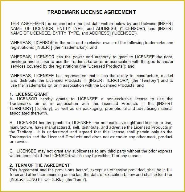 Licence Agreement Template Free Of Sample License Agreement Template 27 Free Documents In