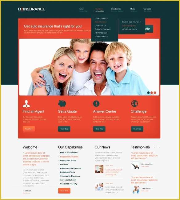 Life Insurance Website Templates Free Download Of 26 Insurance Website themes & Templates