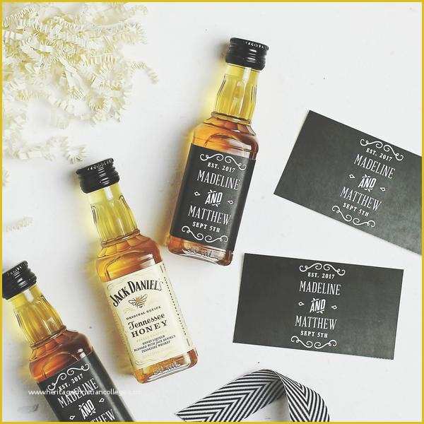 Liquor Bottle Label Templates Free Of Free Printable Wedding Favor Mini Whiskey Bottle Labels