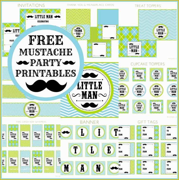 Little Man Birthday Invitation Template Free Of Baby Shower Invitation Printables Little Man Mustache