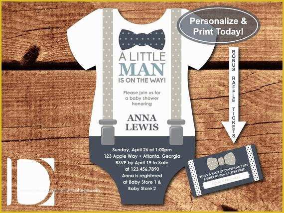 Little Man Birthday Invitation Template Free Of Little Man Baby Shower Invitation Esie by Dereimerdesign