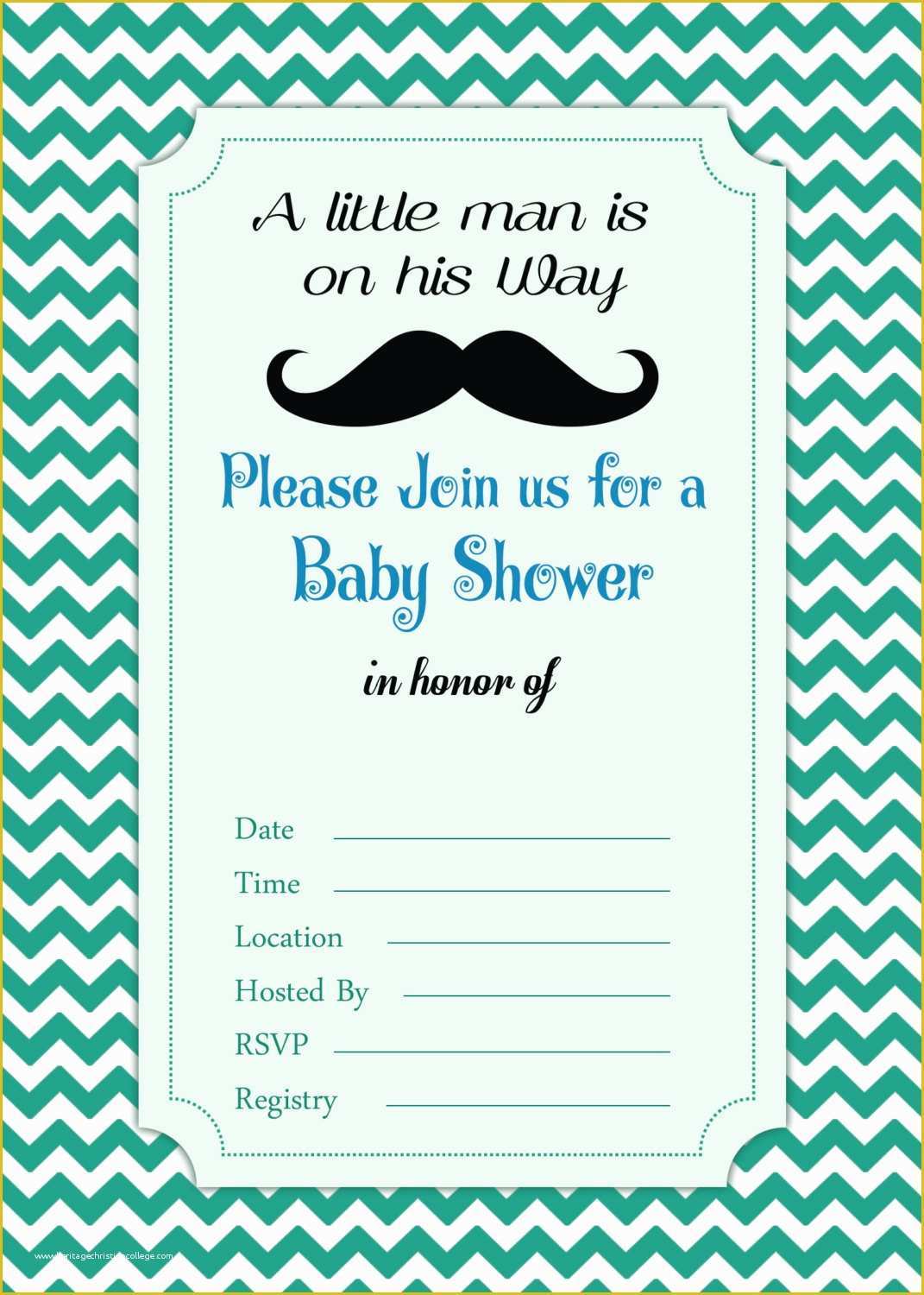 Little Man Birthday Invitation Template Free Of Mustache Baby Boy Shower Invitation Instant Download Fill In
