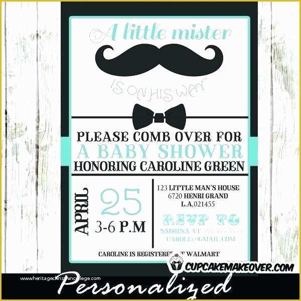 Little Man Birthday Invitation Template Free Of Mustache Baby Shower Invitations Templates Unique Party
