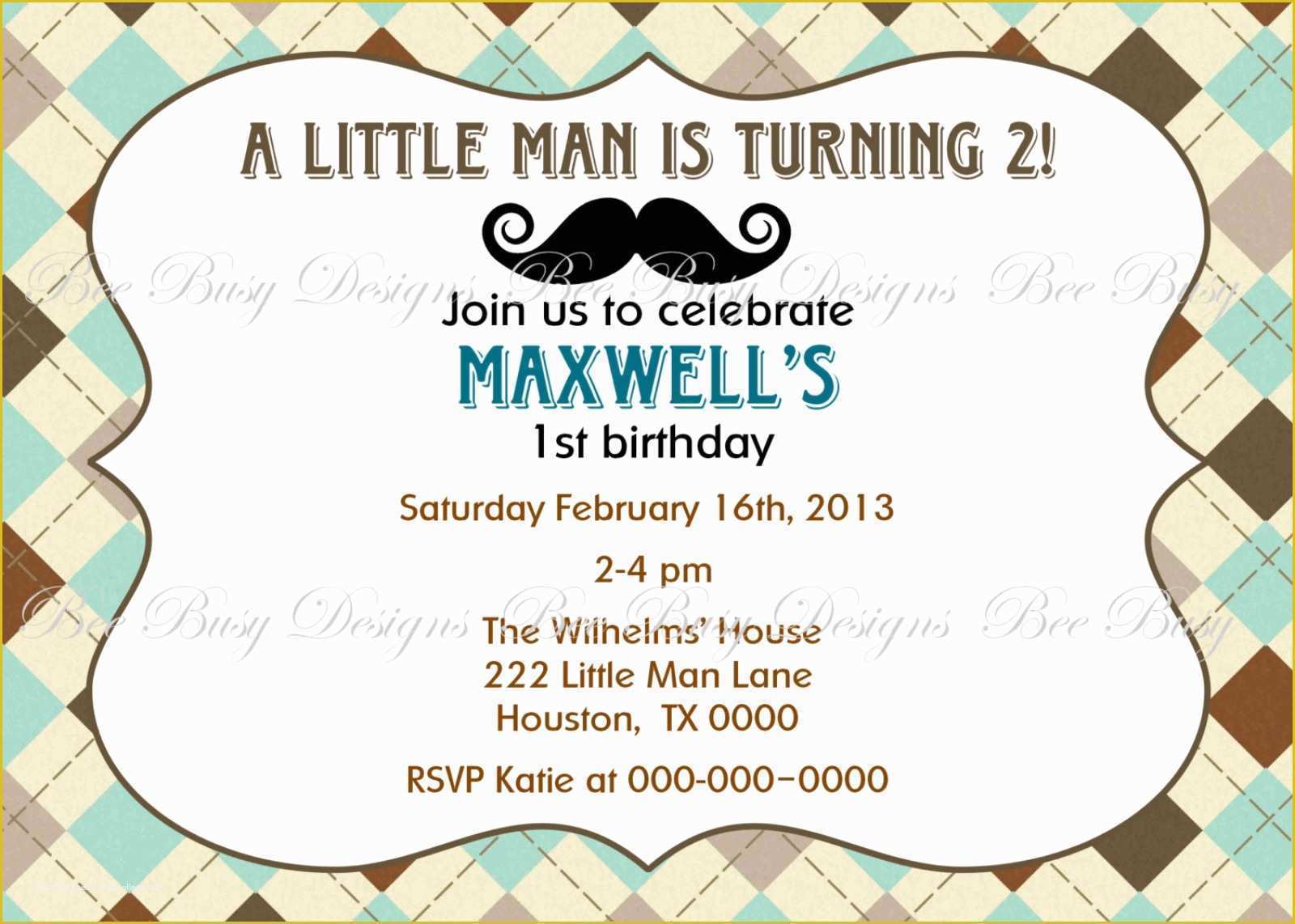 Little Man Birthday Invitation Template Free Of Printable Wig and Mustache Party Invitations Templates