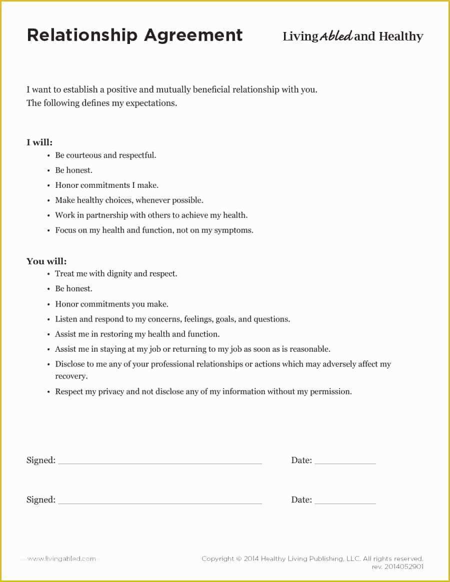 Living together Agreement Template Free Of 20 Relationship Contract Templates &amp; Relationship Agreements
