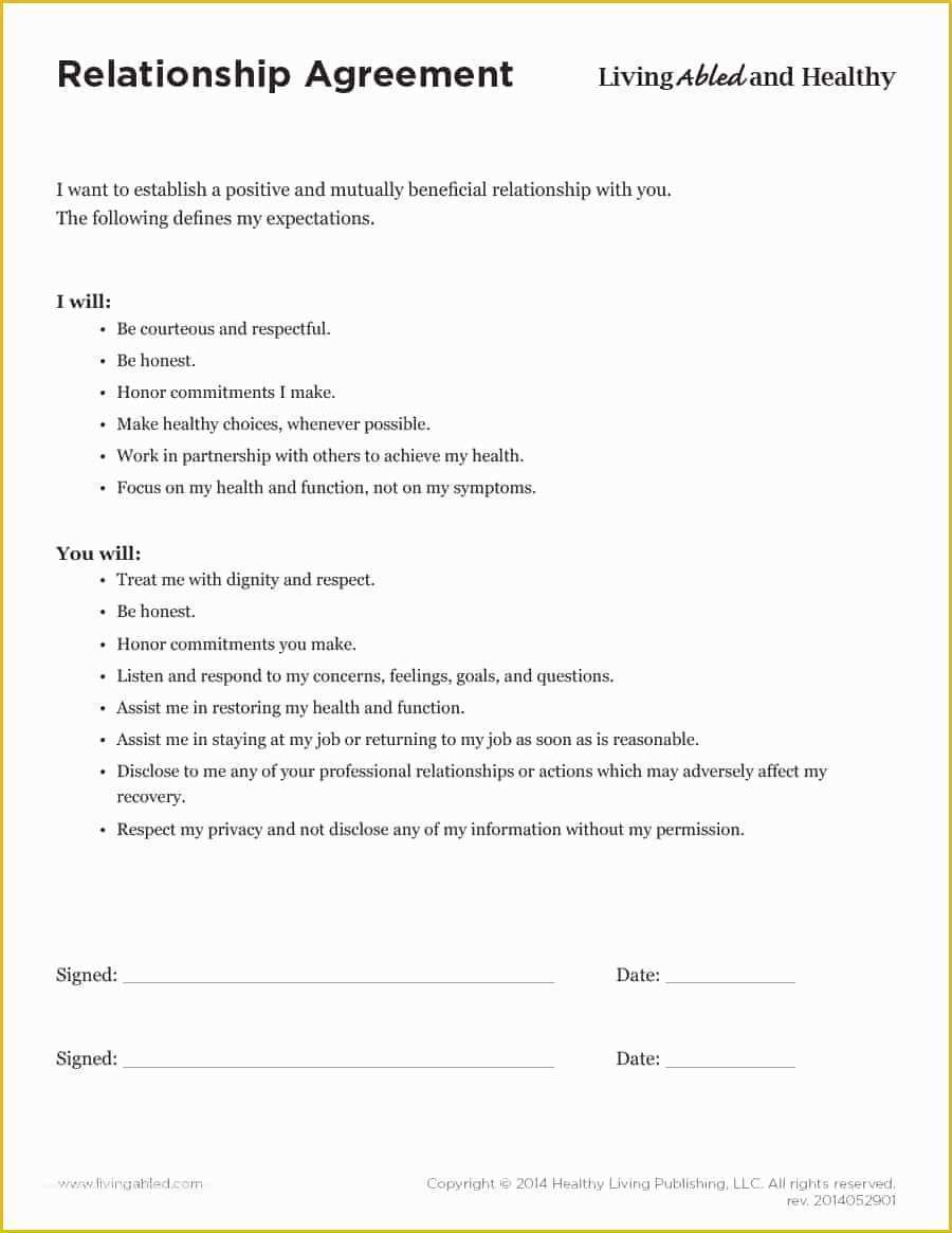 Living together Agreement Template Free Of 20 Relationship Contract Templates & Relationship Agreements