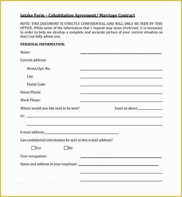 Living together Agreement Template Free Of 7 Sample Cohabitation Agreements – Pdf Doc
