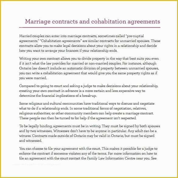 Living together Agreement Template Free Of 8 Cohabitation Agreement Samples Word Pdf