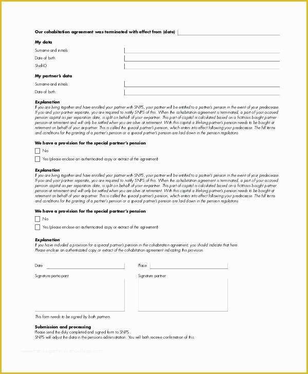 Living together Agreement Template Free Of 8 Sample Cohabitation Agreements Doc Templates Free Living