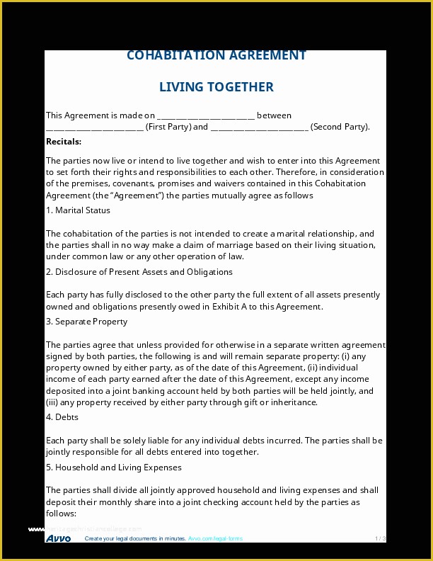 living-together-agreement-template-free-of-8-cohabitation-agreement