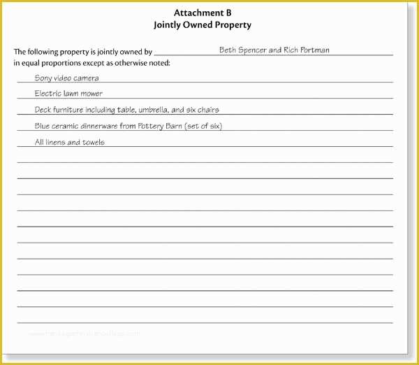 Living together Agreement Template Free Of Contract Equal Ownership A House