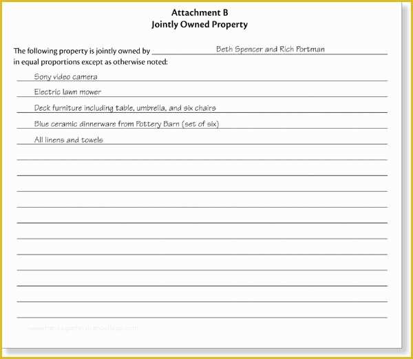 Living together Agreement Template Free Of Contract Equal Ownership A House