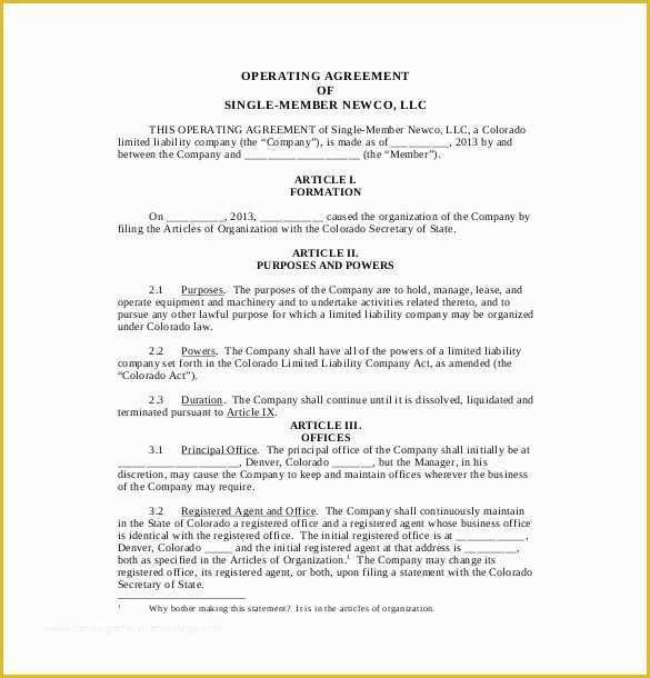 Llc Partnership Agreement Template Free Download Of 13 Operating Agreement Templates – Sample Example